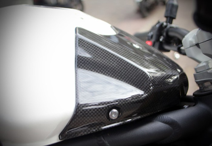 Các chi tiết carbon trên Triumph Speed Triple R 2012.